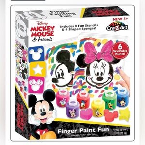 Crazart Disney Mickey & Friends Finger Paint Set NWT